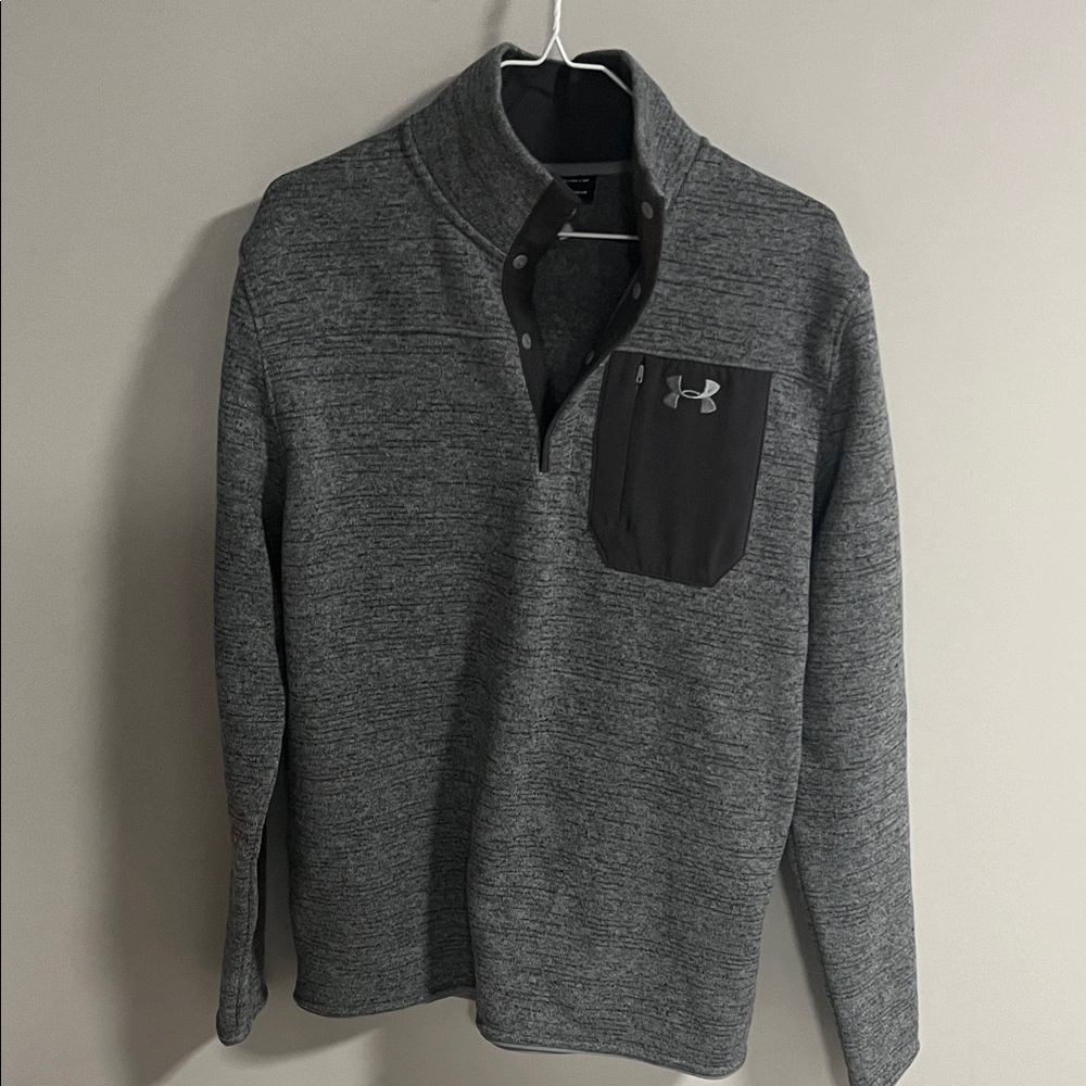 Under Armour Charcoal Quarter-Zip with Black Accent